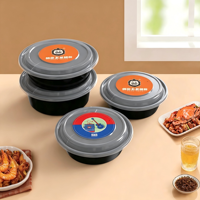 Bols jetables ronds de style américain, contenants pour la restauration rapide et boîtes bento, fabriqués avec des matériaux de qualité alimentaire