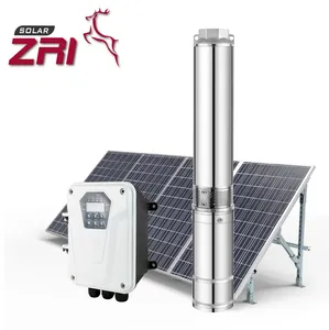 Zri Mppt Controller 4 Inch 0.5 Hp Solar Water Pump System DC Solar Powered Water Pump For Deep Well