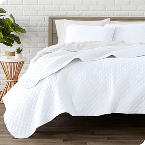 Set Copriletto di Lusso Morbido per Hotel, Trapunta <span class=keywords><strong>in</strong></span> Cotone e Microfibra, Lenzuola Leggere e Traspiranti - Product Image 1