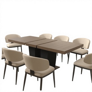 <span class=keywords><strong>Mesa</strong></span> de <span class=keywords><strong>Comedor</strong></span> <span class=keywords><strong>Extensible</strong></span> y Plegable de Madera Ecológica <span class=keywords><strong>para</strong></span> <span class=keywords><strong>10</strong></span> <span class=keywords><strong>Personas</strong></span>, Negra, con Base de Pedestal Doble Resistente, Estilo Moderno - Product Image 3