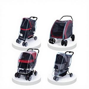 समायोज्य फोल्डेबल 4-व्हील पालतू कुत्ते को विंडप्रूफ बारिश के साथ कवर फैशन SFY-PT06 निर्माता थोक - Product Image 2