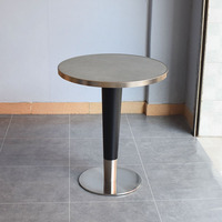 Tables de restaurant, table de restaurant commerciale, table en acier inoxydable pour restaurant, table carrée en acier avec plateau en pierre pour la restauration