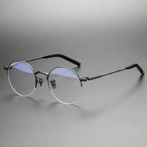 S-185T cổ điển vuông theo toa kính mắt quang tinh khiết <span class=keywords><strong>titan</strong></span> khung <span class=keywords><strong>titan</strong></span> kim loại kính mắt bán không có vành NỬA KHUNG - Product Image 3