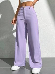 Pantalon en mélange de polyester décontracté, durable et écologique avec broderie en lavande, disponible en tailles S-XL XXL - Product Image 2