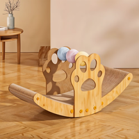 Nouveau lit à bascule pour animaux de compagnie en forme de bateau, utilisable toute l'année avec balles colorées, griffoir pour chat pour aiguiser les griffes, repos et jeu, transfrontalier