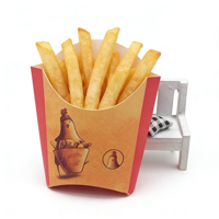 Scatola Ecologica per Patatine Fritte in Carta, Contenitore Alimentare Usa e Getta con Logo Personalizzato per Negozi di Hamburger