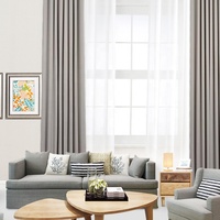 Rideaux occultants modernes de luxe pour chambre à coucher, style tissé, accessoires de montage inclus