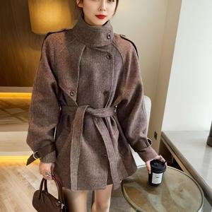 Boutique Großhandel Herbst und <span class=keywords><strong>Winter</strong></span> Neue Mode Mittellanger bis Langer Taillierter Wollmantel für Damen - Product Image 1