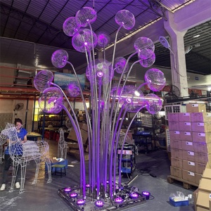Sculpture Lampe Décorative <span class=keywords><strong>LED</strong></span> Paysage Lumière Personnaliser En Acier Inoxydable Parc Carré Extérieur 60 80 Gua Luzes De <span class=keywords><strong>Led</strong></span> De Papai <span class=keywords><strong>Noel</strong></span> - Product Image 3
