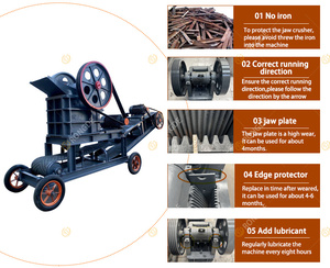 Máy nghiền hàm hiệu quả cao Máy nghiền hàm tiên tiến Máy nghiền đá mini Máy nghiền hàm di động - Product Image 4