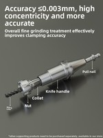 Mandrin de serrage ER ultra-précis ER11 ER16 ER20 ER25 ER32, précision de déviation ≤0,003 mm pour machine de fraisage et de gravure CNC