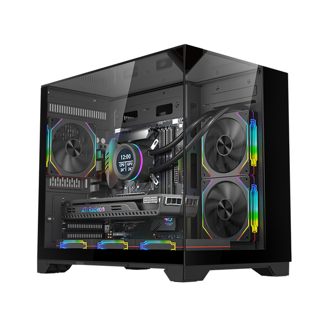 0.5MM Tempered Glass FULL VIEW  Hot Seller Gaming Desktop Gaming case With Glass Side Panel