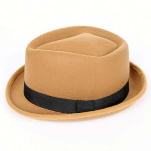 Sombrero Fedora para Hombre, Estilo Judío, Color Marrón Liso, Decorado con Cuerda, Precio de Fábrica - Product Image 2