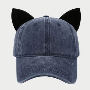 Europe America Velvet <b>Cat</b> Ears Baseball Cap Sport Ladies Summer Soft <b>Top</b> Duck Tongue Couple Personality Hat Golf Gorra Man - Product Image 4