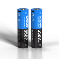 Batería Recargable de Iones de Litio XTAR 21700 de 5500mAh, Alta Capacidad, USB-C, 3.6V, Descarga Continua de 12A, 500 Ciclos, para Herramientas Eléctricas