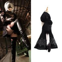Costume de cosplay d'anime Neil Mechanical Cos Era Nier Automata, hérosine 2B, jupes courtes noires sexy, costume de fête d'Halloween