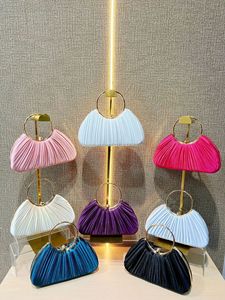 Nouveau Sac de Soirée Plissé en Soie, Petit Sac à Main, Style Frais et Doux, Sac à Bandoulière pour Princesse KTV et Célébrité Tanjing - Product Image 4