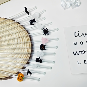 Pailles en <span class=keywords><strong>verre</strong></span> 16 oz, pailles en <span class=keywords><strong>verre</strong></span> borosilicate <span class=keywords><strong>de</strong></span> haute qualité, série Halloween, pailles en <span class=keywords><strong>verre</strong></span> réutilisables, disponibles en plusieurs couleurs - Product Image 3