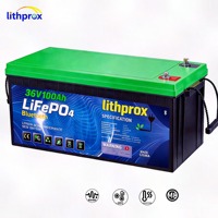 Batterie LiFePO4 36V 100AH Grade A pour Stockage d'Énergie Solaire Domestique, Cycle Profond, BMS Intelligent RS485, Terminal M8, 6000 Cycles, CE RoHS IP67
