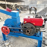Broyeur à marteaux résistant à l'usure avec moteur diesel/électrique pour le broyage de matériaux durs, petit concasseur de pierres