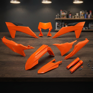 Kit di plastica pieno di 127 arancione con supporto faro per KTM EXC-F 250 parti 2024-2025 Dirt Bike CNC materiale in lega di alluminio - Product Image 3