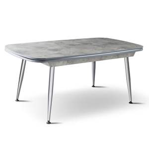 Mesa de Comedor Moderna Rosse con Tapa de Mármol Extensible Rectangular para 6 Personas, Estructura Metálica, Uso en Hoteles, Turquía - Product Image 5