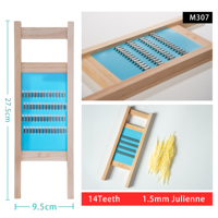 Professionele handmatige mandoline van massief hout, 1,5 mm fijne julienne-snijder voor uien, aardappelen en groenten, keukenhulpje, in doos