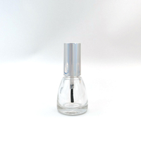Bouchon de bouteille en verre vide personnalisé couleur arc-en-ciel argenté avec brosse et couvercle à vis, impression et marquage à chaud, pour vernis à ongles, huile, blush 8ml