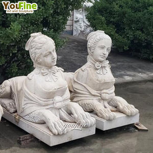 Estatua de <span class=keywords><strong>Esfinge</strong></span> de Piedra Antigua en Venta, Estilo Griego - Product Image 5