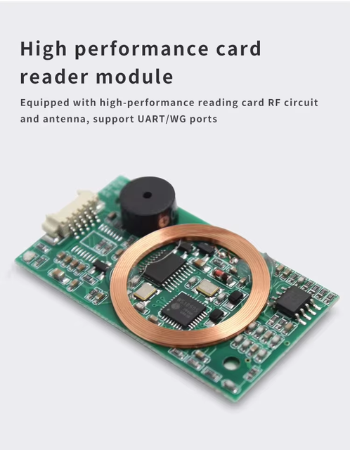 125khz 13.56mhz Dual Frequency ISO 14443A Communication Module M1 S50 Wiegand UART Interface RFID Smart Card Reader