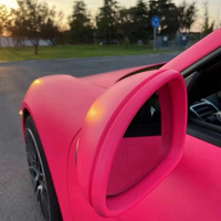 Ultimate Flat Fluorescent Pink vinyle wrap voiture métal peinture minuit béton voiture couleur changeante autocollants