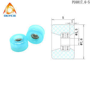 Roues de fingerboard en PU 1.5x7.6x5mm, modèle PU6817.6-5, roulettes de skateboard <span class=keywords><strong>haute</strong></span> vitesse 1.5*7.6*5 sans graisse - Product Image 6