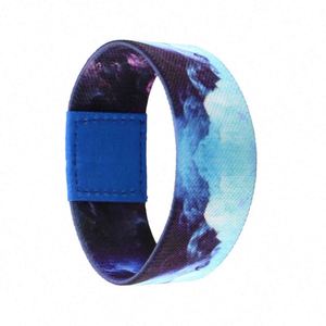 Bracelet élastique personnalisé, bracelet élastique ciel étoilé, bracelet de sport, bracelet imprimé par sublimation, bracelet court lavable - Product Image 6