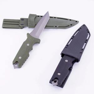 Cuchillo de caza de hoja fija táctica para exteriores, cubierta completa <span class=keywords><strong>Don</strong></span> Kydex, mango de polipropileno de titanio de acero inoxidable 420 OEM - Product Image 6