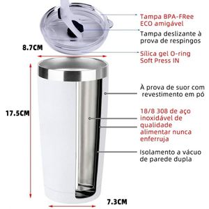Cenron Stainless Steel Tumbler 20oz Vacuum Insulated Camping <b>Travel</b> <b>Mug</b> Eco-Friendly Pink with Gift Box Minimalist Design - Product Image 2