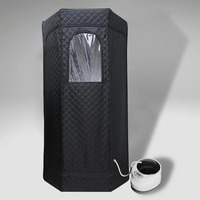 Pulek PK-S2 Sauna Vapeur Portable Design Moderne Taille Standard Kit de Spa Personnel Corps Entier avec Panneau de Commande Numérique pour la Maison