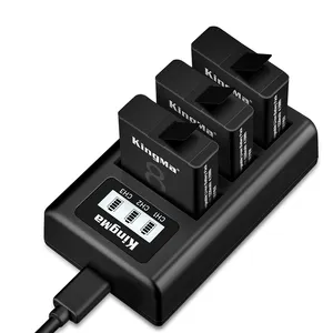 <span class=keywords><strong>Batterie</strong></span> au lithium entièrement décodée Kingma (lot de 2) avec kit de chargeur à écran LCD triple USB pour caméra <span class=keywords><strong>Gopro</strong></span> <span class=keywords><strong>Hero</strong></span> <span class=keywords><strong>8</strong></span> 7 6 - Product Image 1
