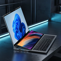 Ordinateur portable de haute qualité à double écran tactile 16+14 pouces 2 en 1 I5 I7 12e génération DDR4 double écran pour le bureau et les jeux
