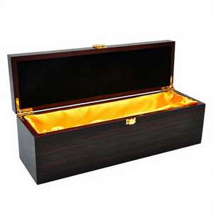 Scatola di Lusso in Legno per Conservazione Vino con Chiusura per 1 Bottiglia, Colore Personalizzabile, Ecologica e Riciclabile <span class=keywords><strong>PAVIA</strong></span> PWB02A - Product Image 1