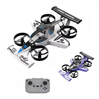 Voiture de course RC EPT à double mode : Quadcopter pour la terre et véhicule acrobatique en vol avec lumières colorées