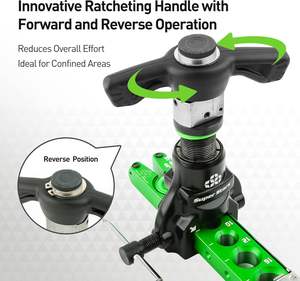 Super Stars Kit de herramientas de abocardado tipo <span class=keywords><strong>Taladro</strong></span> Inalámbrico 1/4-3/4 Single Flare 45 ° Excéntrico HVAC <span class=keywords><strong>Aire</strong></span> <span class=keywords><strong>acondicionado</strong></span> Herramienta de refrigeración - Product Image 4