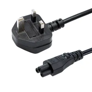 ZING EAR 1.8m UK Standard 3 pin Plug C5 Mickey Mouse plug Connector Figure 8 Main Lead Ac Power Cord Cable for Laptop