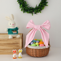 Personalisierte Osterkorb-Schleife für Kinder, Liebliche Osterkranz-Schärpe, Weiche Premium-Stoff Osterkranz-Schärpe