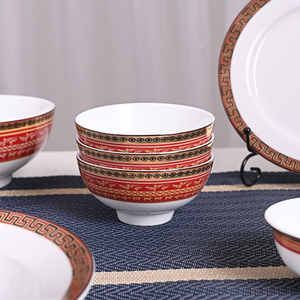 Bols à soupe en porcelaine de luxe-OEM Bols à riz et à soupe de qualité restaurant 5 étoiles-Design non métallique et élégant - Product Image 2