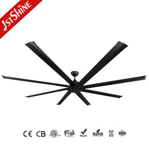 Ventilador de techo de alta palanca, suministro de fábrica, control remoto, grande, industrial, negro, 1 unidad - Product Image 3