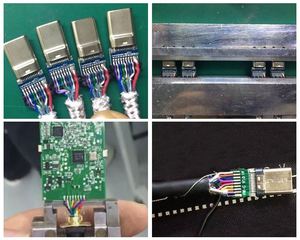 เครื่องบัดกรีสายเคเบิลข้อมูลแบบเชื่อมต่อ Type-C 3.0/3.1 แบบสองด้าน พร้อมมอเตอร์ใหม่ แกน PLC ขนาด 0.4 มม. แรงดันไฟฟ้า 220V - Product Image 4