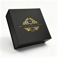Boîte rigide personnalisée style livre, magnétique, noir mat, logo doré, en carton tissé, coffret cadeau haut de gamme élégant, vente en gros OEM/ODM