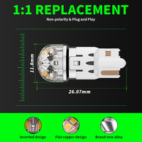 Ampoules LED Canbus pour voiture, nouveau modèle T10 194 W5W 12V 3030 5 SMD blanc non polarisé