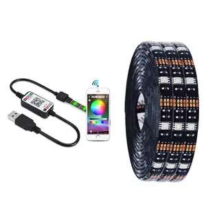 RGB LED רצועת אור SMD5050 5M 2M 3M 4M 10m דיודה קלטת גמיש ניאון Ledstrip סרט LED רצועת USB 5V טלוויזיה תאורה אחורית