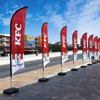 Bases de drapeaux de plage en caoutchouc en gros, MOQ 10 ensembles pour drapeaux et bannières promotionnels